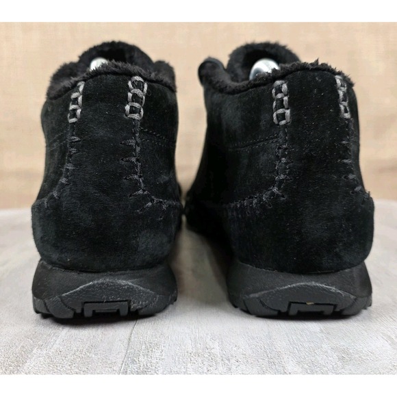 Skechers Bikers Totem Pole Black Suede Faux Fur Ankle Boots Womens Size 10 - Picture 7 of 10